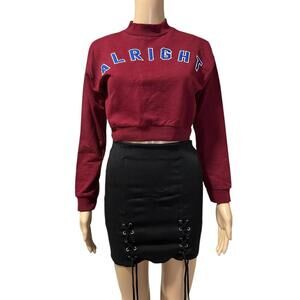 ALRIGHT Cropped Sweatshirt - Vintage Style